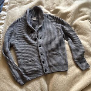 Men's Classic Gray Cardigan Sweater